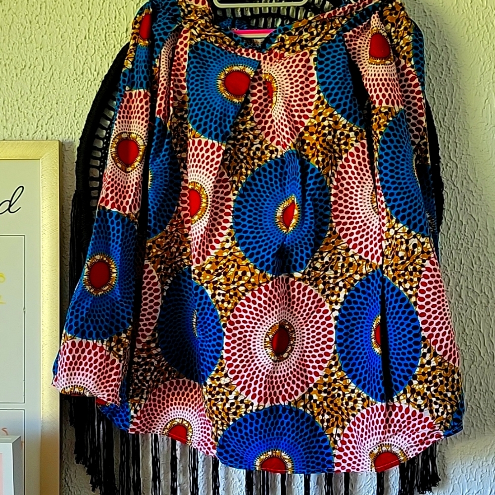 African print skirt